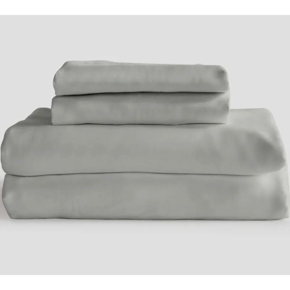 New Quince 100% Organic Bamboo Sheet & Pillowcases 4pc Set Queen Eucalyptus